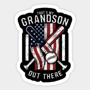 That's My Grandson Out There Baseball and Softball Grandma Gift Sticker